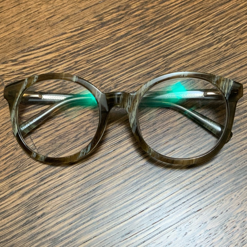 ZENNI X Keke Palmer Artsy Round Prescription Eyeglasses Green Tortoise Shell